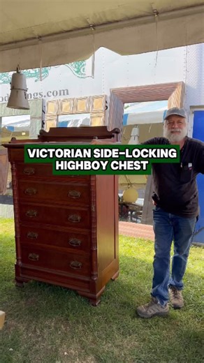 Olde Good Things on Instagram: "SOLD!!! Fabulous 1880s Victorian walnut dresser with side locking compartment and original hardware available at our Brimfield Antiques Flea Market booth! Give us a call at our NYC store or DM us to purchase! 📍Sturtevant North Field, Brimfield Antiques Flea Market 🌐 ogtstore.com 🚛Shipping available everywhere 📐34 in. W x 20 in. D x 58.5 in. H #oldegoodthings #antiques #antiquestore #antiqueshop #antiquefurniture #interiordesign #architecturalsalvage #victorian