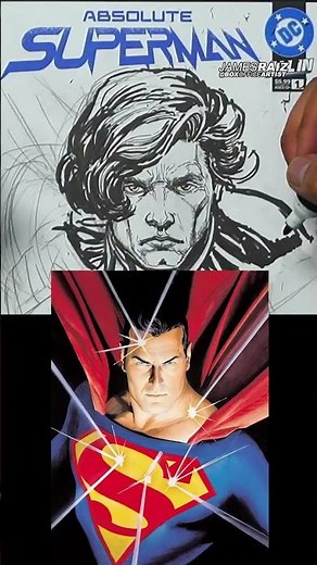MARVEL ARTIST redraws FAMOUS COMIC ART! ALEX ROSS' SUPERMAN!