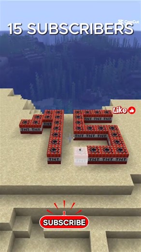 15 Subscribers = 15 TNT 💣(This Got Crazy…) #minecraft #gaming #chaos #games #minecraftpe #experiment