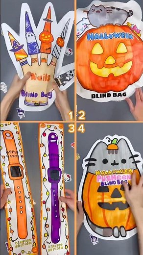Halloween blind bags!#diy #blindbag #draw #asmr #tutorial #paper #craft #squishy #halloween