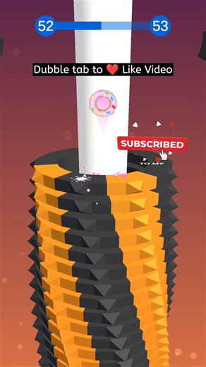 🧱 Stack Ball — Smash Every Layer! Full Combo 💥🔥 #ArcadeKing #FunGaming #Shorts