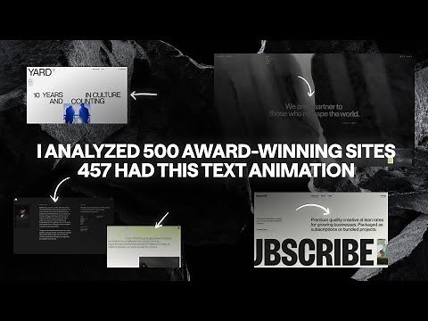I Spotted This Text Reveal Animation On Almost EVERY Award-Winning Site