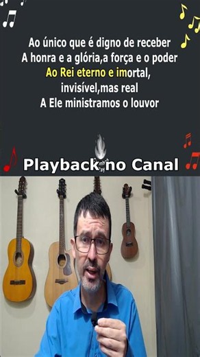 AO ÚNICO QUE É DIGNO - Playback Completo no Canal