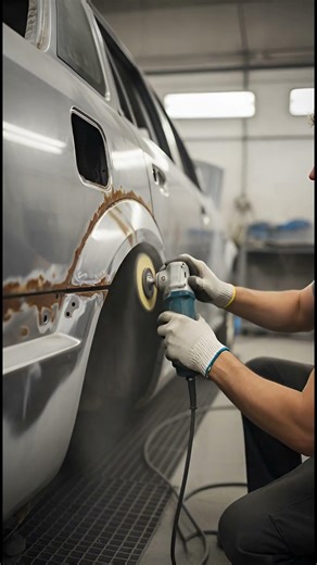 "Rusty Car Panel Restoration – From Corrosion to Smooth Metal"