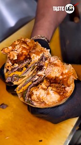 Cheesy smash burgers wrapped up with crispy fried chicken and drenched in creamy sauce — this isn’t your average burrito, it’s a full-on flavor overload! 🔥 📹: banginbuns / IG | Taste Lab