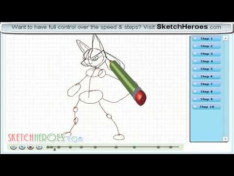 How to draw -Lucario- (Pokémon) -- drawing tutorial video