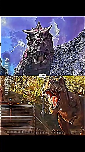 Disney Carnotaurus vs Rexy.