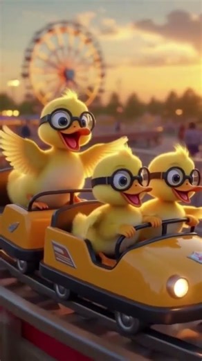 🎢 Cool Ducklings on a Roller Coaster | Funniest Ride Ever 😎🦆✨