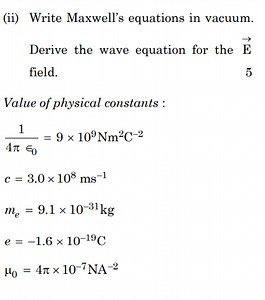 Maxwell's Equations in Vacuum and Derivation of Wave Equation f... | Filo