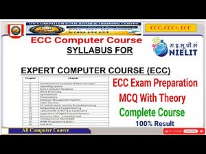 ECC Computer Course Syllabus | ECC Exam Preparation | ECC NIELIT Exam Study Theory Classes #ecc