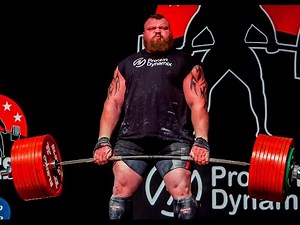 Strongman Eddie Hall deadlifts world record HALF A TONNE