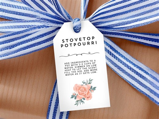 Printable Stovetop Potpourri Gift Tags, Simmer Pot Tags - Etsy