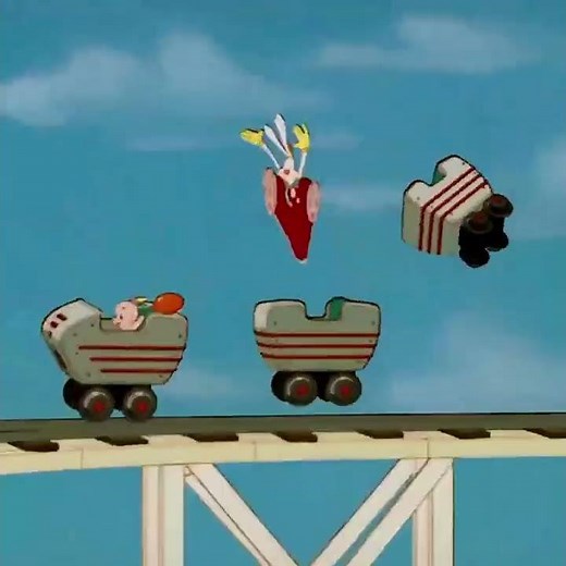 1990 Clip | Roller Coaster Rabbit | Roger Rabbit