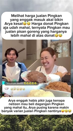 Setelah jualan donat sekarang Pingkan mau jualan pisang goreng😂#aryakhan #pingkanmambo