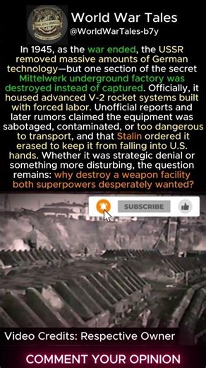 The One Nazi Weapon Factory the USSR Refused to Take Home #shorts