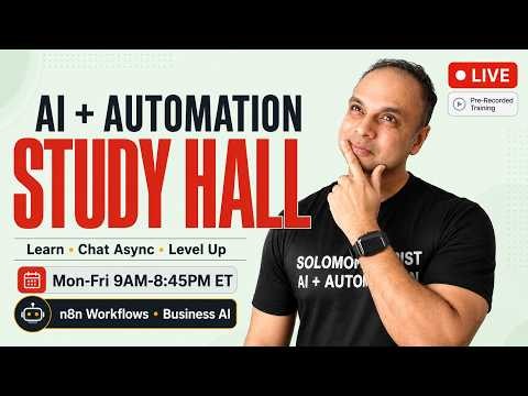 AI + Automation Study Hall Live, n8n Workflows & Business AI