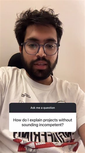 Deepanshu Udhwani on Instagram: "How do I explain my projects?” 💻 This is where most students mess up in interviews! You spent weeks or months building a project, but when the interviewer asks “tell me about your project”, you either go blank or start rambling without structure. This can cost you the job even if your project is really good. Explaining your projects well is a skill that you need to practice. Interviewers want to understand what problem you solved, why you built it, what technolo