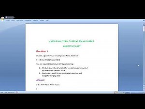 CS606 final term current solved paper| Final term preparation| by Sanam chohan