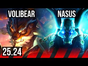 VOLIBEAR vs NASUS (TOP) | 40K damage | KR Master | 25.24