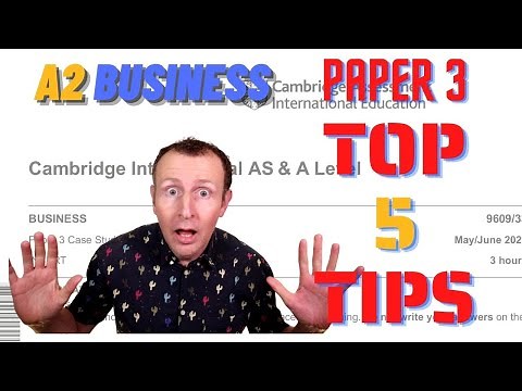 A level Business A2 Paper 3 Top 5 Tips for Survival and Success CAIE Cambridge International