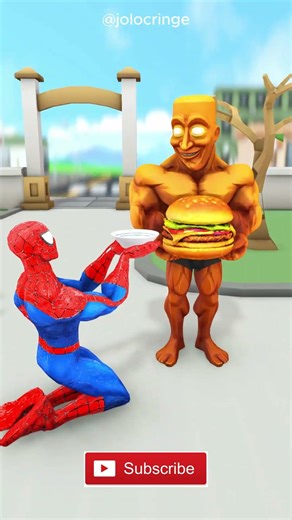 Spider Man Eats EVERYTHING! 😱 Nick & Tani Can’t believe 😂 #shorts #viral #cartoon #spiderman #fun