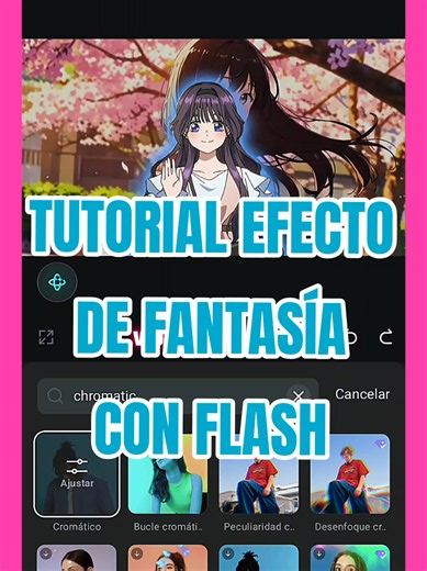 Efecto de foto de fantasía con flash en CapCut