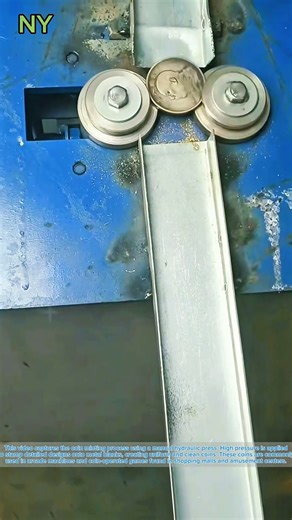 Manual Hydraulic Press Coin Minting Process.