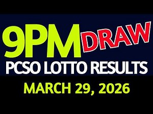 Lotto Result Today 9pm draw March 29, 2026 Sunday PCSO