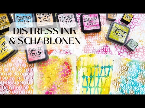 Auf ein Neues! DIY Design Papier mit Distress Inks, Oxides und Schablonen