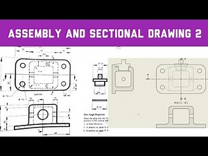 Assembly and Sectional Drawing 2 in | Technical Drawing | Engineering Drawing