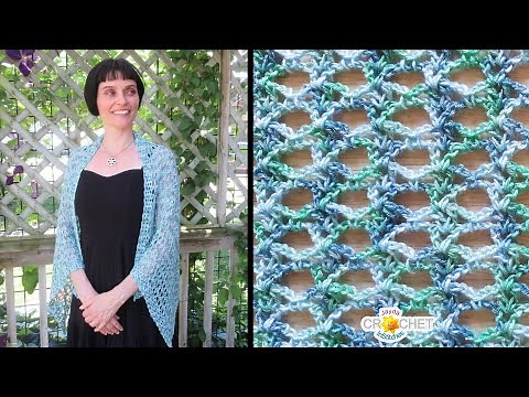 Old Country Bridges Shawl using Lion Brand Summer Nights Yarn