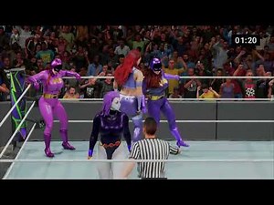 (REQUEST) TAG TEAM: BATGIRL PURPLE & BATGIRL PINK VS RAVEN & STARFIRE ( iron man BEARHUG match)
