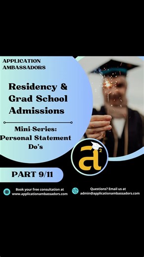 Dr. Oz, DMD | Application Consultant on Instagram: "Strategies for Your Personal Statement ! Save/share this video for future reference! #residency #gradschool #application #resume #personalstatement #interviewprep #LOR #applicationambassadors"