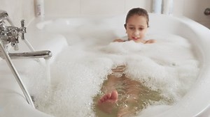 Close-up Pretty Little Girl Squishes Feet Stock Footage Video (100% Royalty-free) 1050825469 | Shutterstock