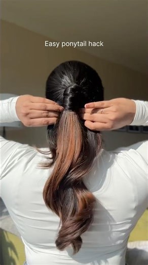 Simple ponytail hack #hairstyle #hair #shorts #youtubeshorts #trending #viralshort #fyp