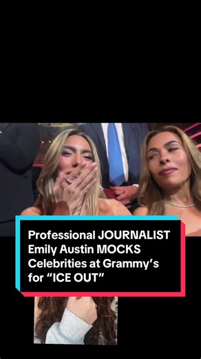 Professional sports broadcaster / journalist Emily Austin mocks Grammy acceptance speech winners because they don’t have the same views as her #grammys #grammys2026