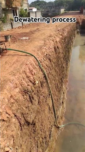 Dewatering process || Groundwater removal before foundation process|| civil