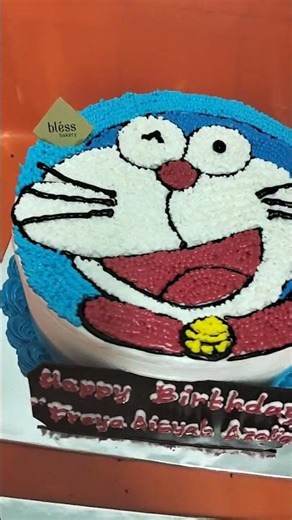 pesanan butter cream 20 cm tema Doraemon #blessbakery #cake #cakedecorating #doraemon
