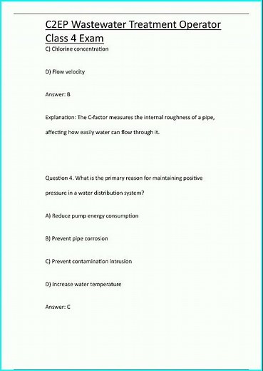 C2EP Wastewater Treatment Operator Class 4 Exam video