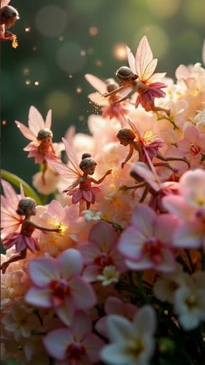 Magical Fairies in Blooming Flowers | Fairycore Fantasy Aesthetic