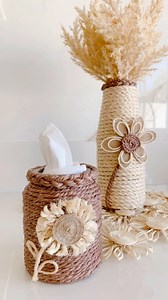 1.7M views · 36K reactions | DIY with Sisal Rope: Jars, Toilet Paper Holder & Decorative Bottle #Diy #homedecor #sisal | Diy Home Decor | Facebook