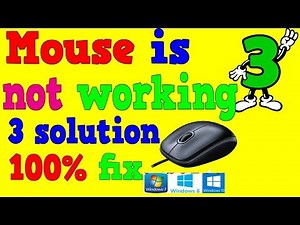 mouse is not working windows 7 / 8 / 10 !!! 100% fix