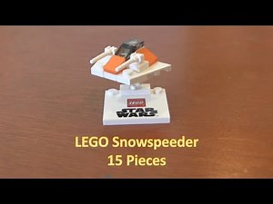 How To Build A LEGO Star Wars Mini Snowspeeder / T-47 Airspeeder 15 Pieces