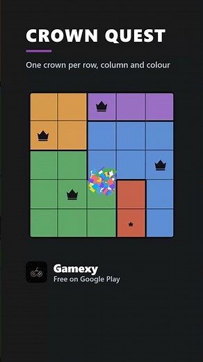 Queens Puzzle 👑 No Two Crowns Can Touch — Can You Solve It? | Crown Quest | Gamexy | The Swag Coder