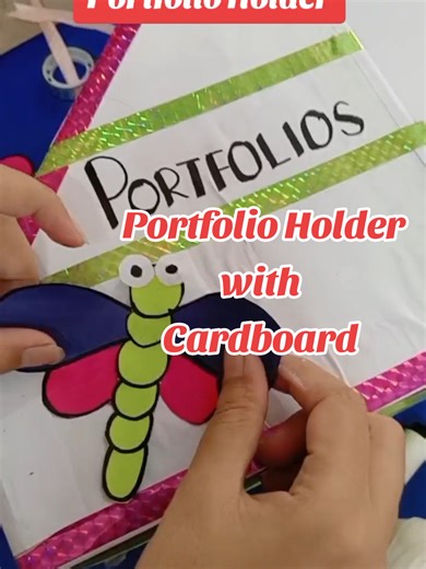 DIY Cardboard Portfolio Holder for Kids