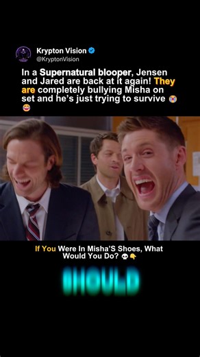 Jensen and Jared completely bullying Misha on set again 💀 | Supernatural Blooper