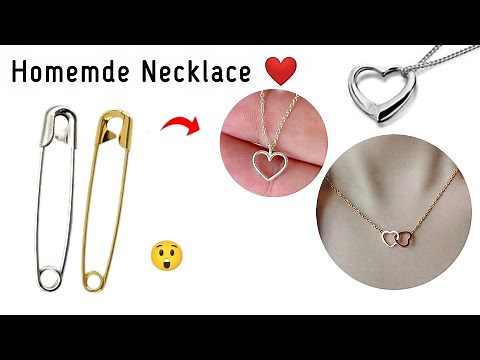 DIY Homemade Love Necklace 😍🥰/how to make necklace at home easy /diy necklace / homemade necklace