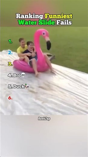 Ranking funniest water slide fails😆