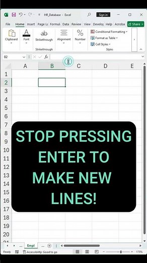 How to Add a New Line in a Cell with Alt + Enter Excel Shortcut #shorts