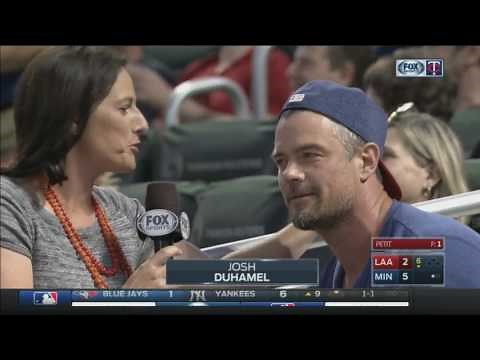 Actor Josh Duhamel spotted on kiss cam at Twins game